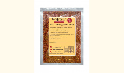 Minced Red Bell Pepper Flakes (1-3mm) - 400g